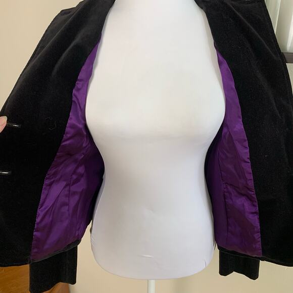 Gap Size 2 Women's Velvet Two Button Blazer jacket Black Career Work Holiday - Picture 10 of 13